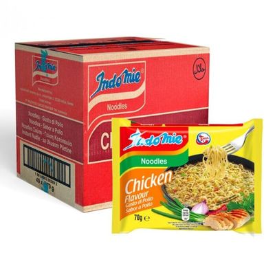 Indomie Chicken Flavour Noodles 70g Pack of 40 by Purple Pantry Foods