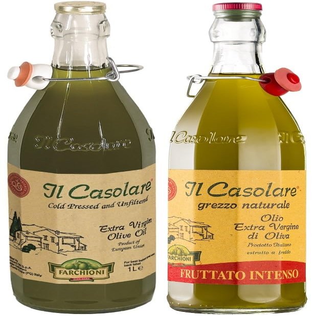 Farchioni Il Casolare | Mix Pack (2 Litre) | Extra Virgine Olive Oil | Casolare Fruttato Intenso 1L + Casolare Classic 1L