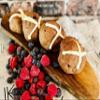 Keto Chefs Vegan Ultra Low Carb Hot Cross Buns 3 Packs of 4 x 75g view 1