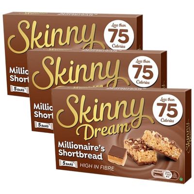 1Pk X 3 Skinny Dream Bars Millionaire'S Shortbread