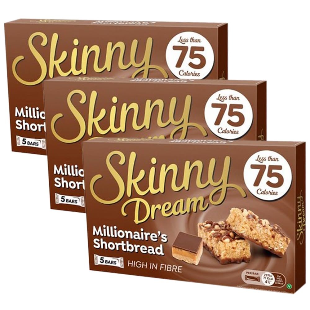 1Pk X 3 Skinny Dream Bars Millionaire'S Shortbread