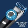 BarberBoss 3 in 1 Facial Grooming Kit, Hair, Detail & Beard Trimmer, Mens Hair Clipper, Precision Control Dial, 4 Guide Combs, USB Rechargeable, LED Display, 100% Waterproof, QR-6086 view 3