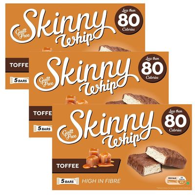 1Pk X 3 Skinny Whip Bars Toffee