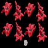 8 x Edible 3D Extra Large Iris Flowers icing toppers, cake cupcakes decorations (Pearl Ivory) view 1
