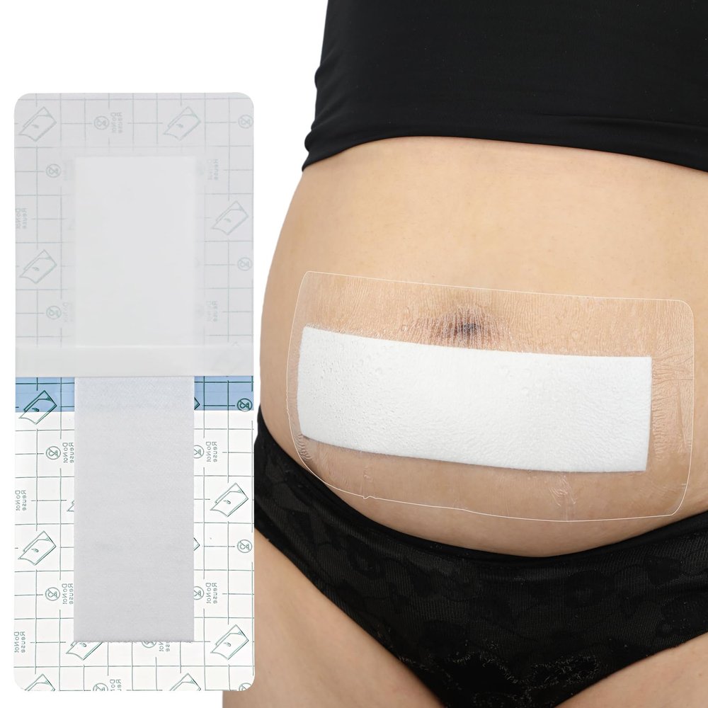 14 Pcs Waterproof Shower Wound Protector C Section 4 x 8 Inch Tummy Tuck Scar Incision Abdominal Bandage Hysterectomy Recovery Must Have After Body