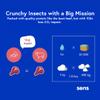 SENS Edible Insect Mix, Party Snack, Roasted Crickets and Mealworms, Crispy Snack Rich in Proteins, Gift Idea for Foodies view 4