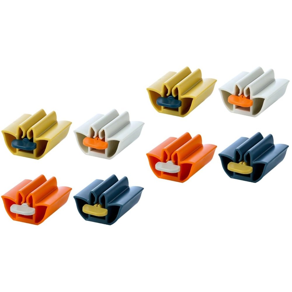 Cabilock 8pcs Bathroom Toothpaste Squeezer Roller Holder Manual Toothpaste Extruder for Bathroom Sink Squeezer for Tube for Daily Use
