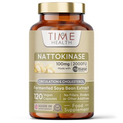 New: Nattokinase - 120 Capsules - 2000 FU / 100mg - Nattiase Natural Fermented Soybean Extract - Enzyme from Japanese Natto - UK Made - GMP Standards - Zero Additives (120 Count (Pack of 1))