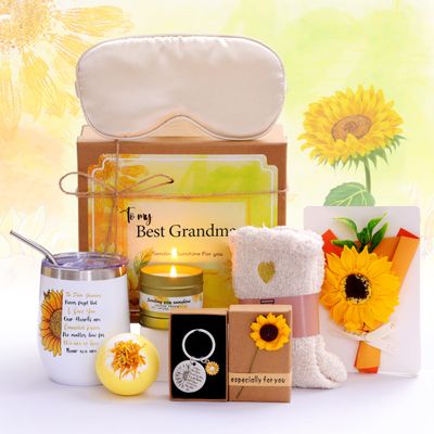Sranich Sunflower Birthday Gift for Grandma - Unique Ideas from Granddaughter/Grandson
