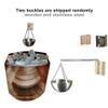7L Sauna Bucket Set, with Long Handle Spoon Hourglass Thermometer Hygrometer Sauna Aromatherapy Oil Cup Kit Aluminum Products Are Sturdy Durable for Sauna And Spa view 3