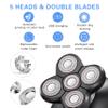 5-in-1 Electric Razors for Women, Wet/Dry 5D Women Razor & Hair Trimmer with USB Adapter & Charging Cable,5D Rechargeable Rotary Shaver with Lithium-Ion Battery, Water Resistant Grooming Kit view 3