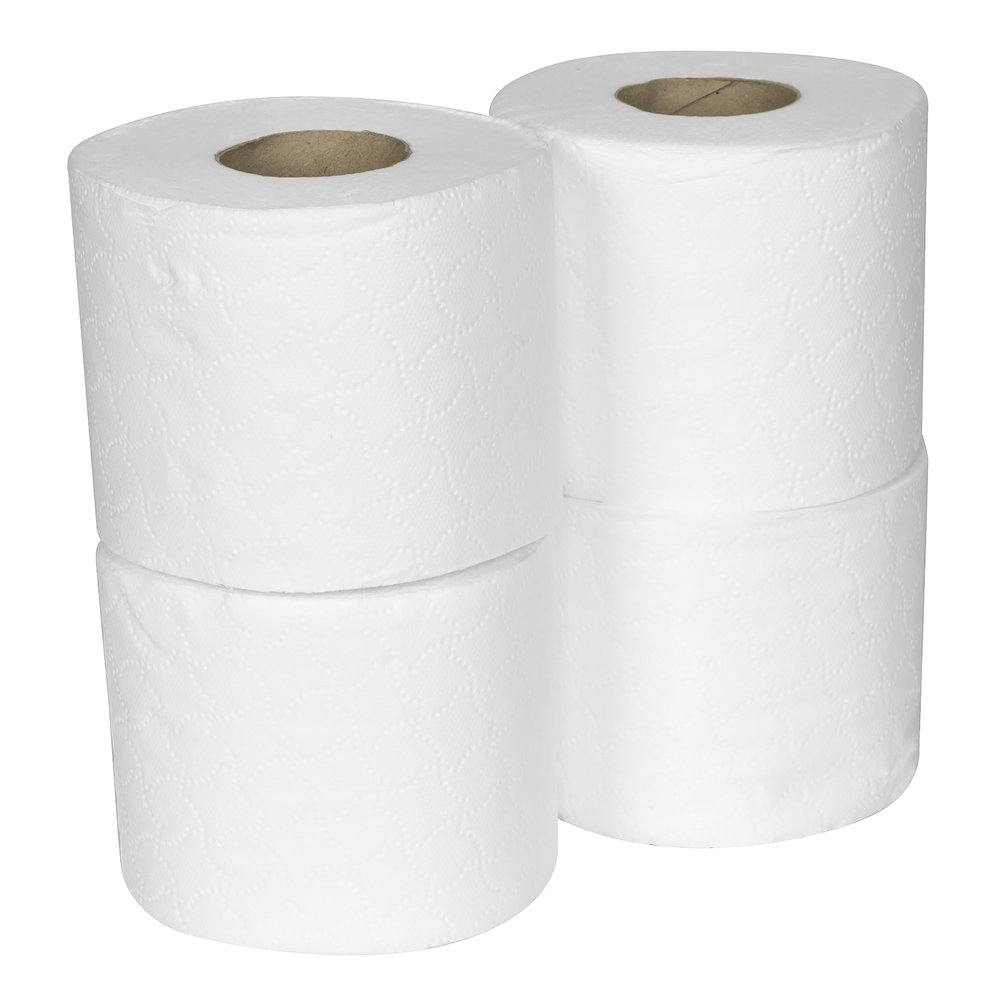 Sealey Plain White Toilet Roll - Pack of 4 x 10 (40 Rolls) - TOL40