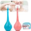 Children's Tumbler Three-Sided Toothbrush, Three Sided Toothbrush for Kids, All Rounded Tooth-Hugging Toothbrush, 3 Sided Soft Silicone Cleaning Toothbrush (Blue+Pink) view 1