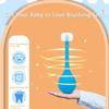 Children's Tumbler Three-Sided Toothbrush, Three Sided Toothbrush for Kids, All Rounded Tooth-Hugging Toothbrush, 3 Sided Soft Silicone Cleaning Toothbrush (Blue+Pink) view 3