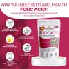 Red Label Health Folic Acid 400 mcg Tablets, 365 Vitamin B9 Tablets (1 Year Supply), Folate Fertility Supplement for Women, Vegan, Vegetarian, Supports Maternal Tissue Growth, Made in The UK view 4