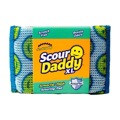 Scrub Daddy Scour Daddy XL, Scourers Non Scratch Scrubbing Sponge, Scouring Pads, Kitchen Sponges for Dishes, Dishwashing Pan Scrubber, Cleaning Supplies, Dish Sponges for Washing up