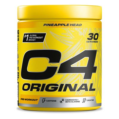 C4 Original Beta Alanine Sports Nutrition Bulk Pre Workout Powder for Men & Women | Best Pre-Workout Energy Drink Supplements | Creatine Monohydrate | Pineapple | 30 Servings