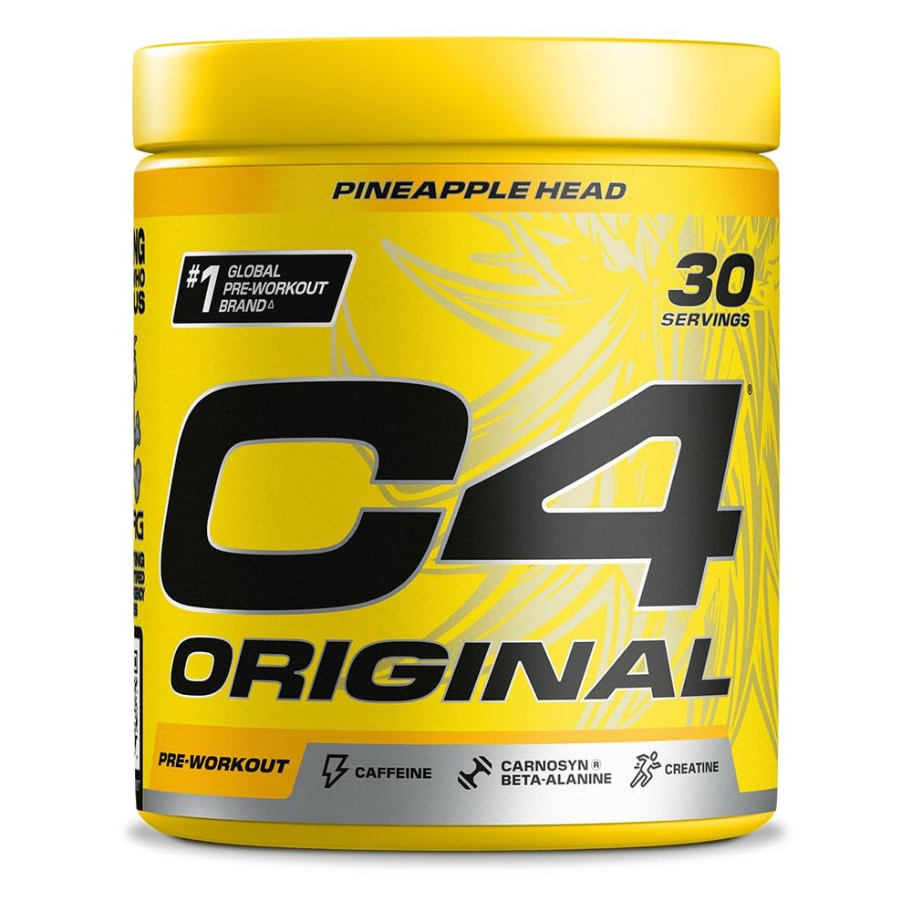 C4 Original Beta Alanine Sports Nutrition Bulk Pre Workout Powder for Men & Women | Best Pre-Workout Energy Drink Supplements | Creatine Monohydrate | Pineapple | 30 Servings