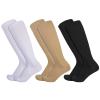 Opopark 3 Pairs Compression Socks for Women & Men Medical Circulation 20-30 mmhg Flight Socks Knee High Compression Stockings for Athletic Nurse Running Travel( L/XL Multicolour) view 1