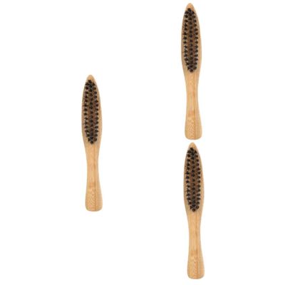 FOMIYES 6pcs Professional Men Beard Brush Long Handle Styling Facial Brush for Curly Hair Beard Cleaning Tool