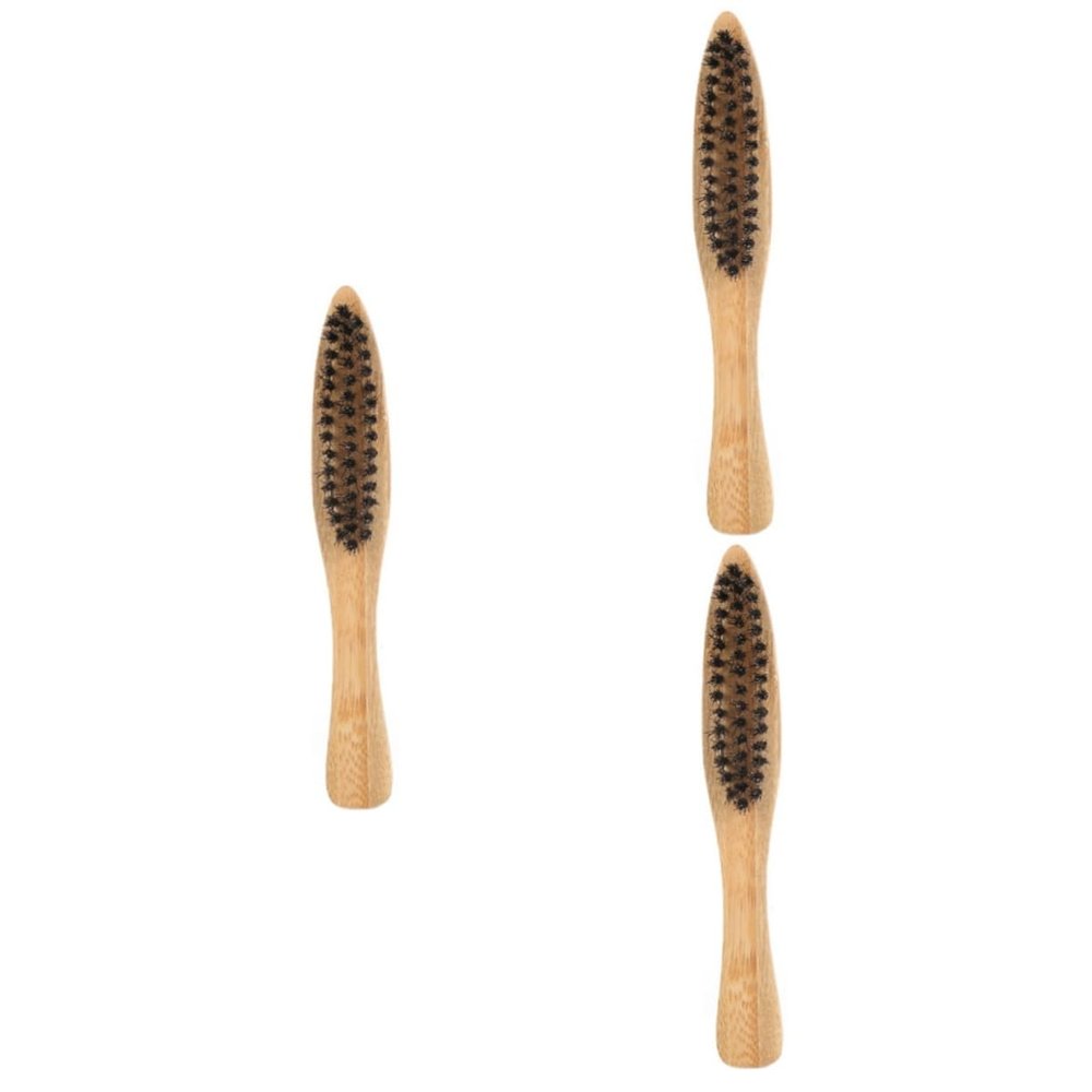 FOMIYES 6pcs Professional Men Beard Brush Long Handle Styling Facial Brush for Curly Hair Beard Cleaning Tool