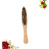 Beavorty 2pcs Long Handle Beard Brush for Men Bristle Facial Hair Grooming Tool Portable Mustache Comb for Beard Cleaning and Styling Suitable Application Wooden Cosmetic Travel Kit view 2