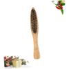 Beavorty 2pcs Long Handle Beard Brush for Men Bristle Facial Hair Grooming Tool Portable Mustache Comb for Beard Cleaning and Styling Suitable Application Wooden Cosmetic Travel Kit view 4