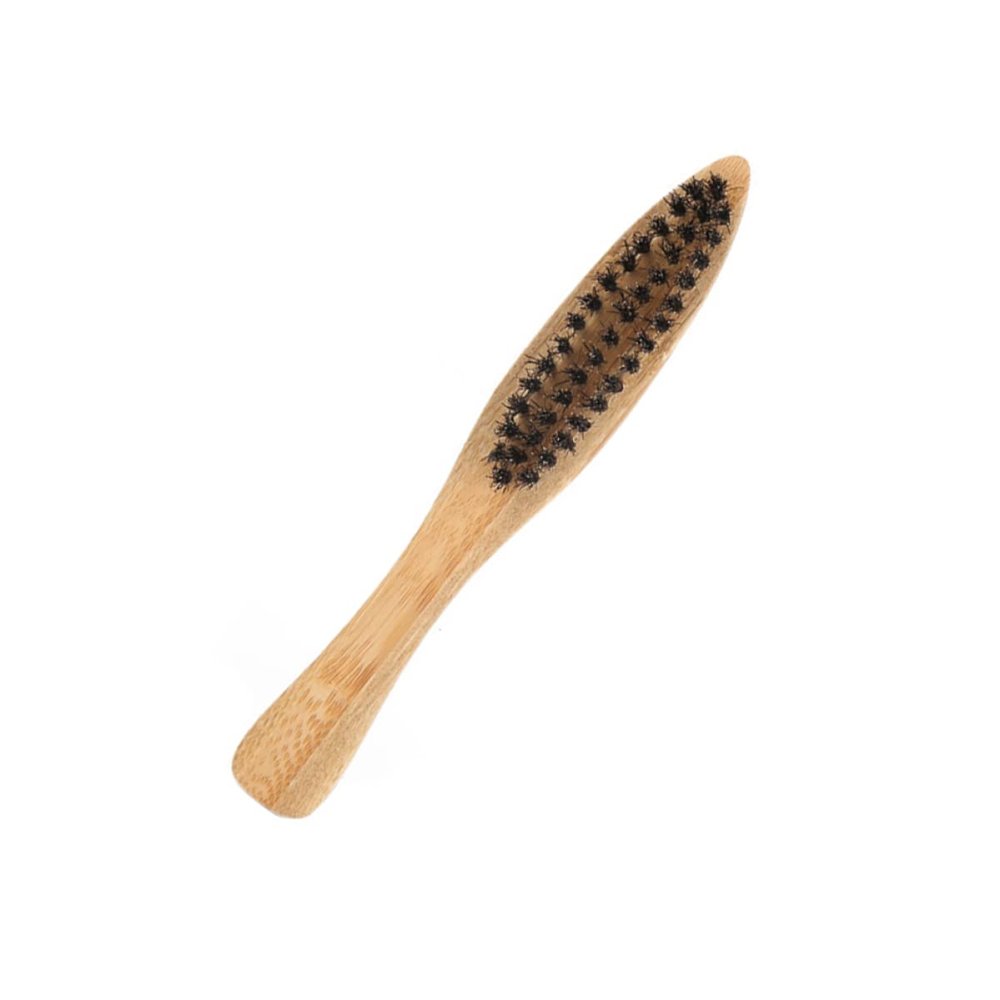 minkissy 2pcs Beard Combs for Men Bristle Beard Brush Styling Tool for Curly Hair Long Handle Portable Facial Brush for Bearded Gentleman