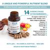 Immune System Support -14-in-1 Immune 'Booster' - Vitamin C, B, Zinc, Selenium + Organic Mushrooms, Turmeric, Black Pepper & Acerola - Formulated by an Award-Winning Nutritionist - 60 Capsules view 3