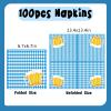 100pcs Oktoberfest Napkin Blue and White Plaids Napkins Oktoberfest Disposable Paper Napkins for Oktoberfest Festival Party decorations Supplies view 2