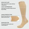 360 RELIEF 2 Pairs Compression Socks for Women & Men - 15-20 mmHg Travel Flight Socks  Graduated Support - Ideal for Running, Cycling & during Maternity -S/M, Beige with Laundry Bag view 4
