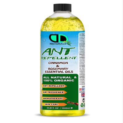 Ant Repellent with Cinnamon & Rosemary Essential Oil (Repells Bugs Such as Flies, Ants, Wasps & Mosquitos Indoors in The Home) (1000ml Cap)