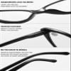 Lanomi Fashions Cat Eye Reading Glasses Women Men Blue Light Blocking Cateyes Readers Comfortable Colorful Lightweight Anti Blue Reading Eyeglasses Black 1.0 view 4