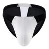 Adefeect Men's Sexy Briefs Ice Silk Seamless Briefs Erotic Colour Blocking Underwear Thin Sexy Briefs Thong Breathable Men Sexy Underwear Low Waist, white-black, L view 1