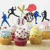UXYOKM 24Pcs Baseball Cupcake Toppers Glitter Baseball Players Cupcake Picks Baby Shower Kids Birthday Sport Theme Party Cake Decorations Supplies view 3