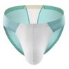 Adefeect Men's Sexy Briefs Ice Silk Seamless Briefs Erotic Colour Blocking Underwear Thin Sexy Briefs Thong Breathable Men Sexy Underwear Low Waist, White, L view 1