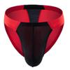 Adefeect Men's Sexy Briefs Ice Silk Seamless Briefs Erotic Colour Blocking Underwear Thin Sexy Briefs Thong Breathable Men Sexy Underwear Low Waist, black, XL view 1
