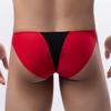 Adefeect Men's Sexy Briefs Ice Silk Seamless Briefs Erotic Colour Blocking Underwear Thin Sexy Briefs Thong Breathable Men Sexy Underwear Low Waist, black, XXXL view 3