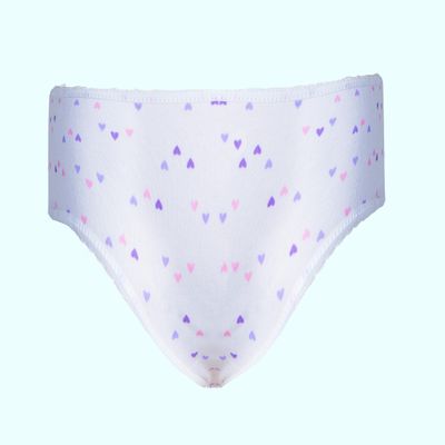 Girls Washable Padded Brief- 215mls Absorbency- Potty Training aid - Washable Incontinence Underwear - eco-Friendly- White/Printed (3-4yrs - Printed - Small)