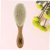 minkissy Dense Wool Brush for Beard Grooming and Hair Styling Curved Handle Cleaning Brush for Men and Women Barber Shop view 3