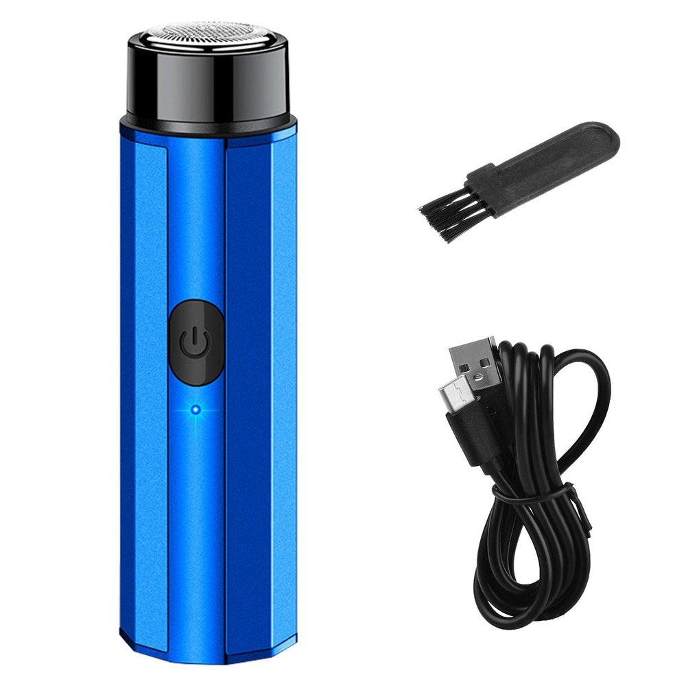 Shaver Portable Electric Shaver - Washable Mens Electric - USB Rechargeable Mobile Pocket Size Shaver, Precision Trimmer, Wet Dry Use Travel Foil Shaver Hair Trimmer