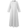 MODSGUE Travel Bathrobe Lightweight Women's Muslim Kaftan Bronzing Traditional Costume Vintage Hijab Abaya Festive Outfit Muslim Robe Suit Full Length Prayer Clothing, White, 5X-Large view 4