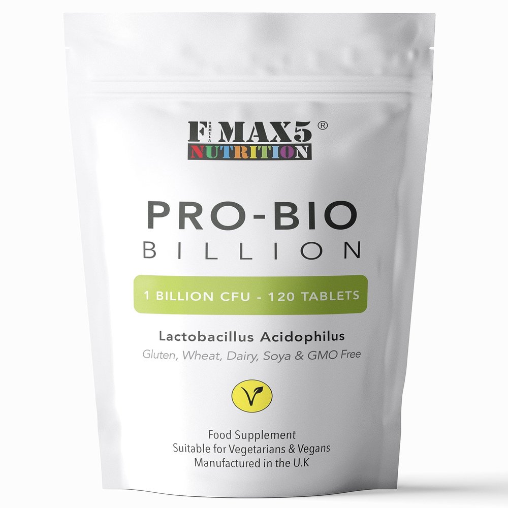 Probiotics for Gut Health - 120 Lactobacillus Acidophilus Tablets (Not Capsules) - High Strength CFU Probiotic Supplement for Men & Women - Vegan & UK Made