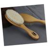 Beavorty Natural Wool Barber Shop Comb Cleaning Brush Curved Handle Brush for Styling view 1