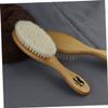 Beavorty Natural Wool Barber Shop Comb Cleaning Brush Curved Handle Brush for Styling view 3