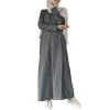 MODSGUE Travel Bathrobe Lightweight Women's Muslim Kaftan Bronzing Traditional Costume Vintage Hijab Abaya Festive Outfit Muslim Robe Suit Full Length Prayer Clothing, gray, XXXL view 1