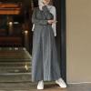 MODSGUE Travel Bathrobe Lightweight Women's Muslim Kaftan Bronzing Traditional Costume Vintage Hijab Abaya Festive Outfit Muslim Robe Suit Full Length Prayer Clothing, gray, XXXL view 2