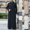 Arabic Clothing Loose Men's Muslim Dresses Islamic Clothing Men, Long Sleeve Kaftan Muslim Dresses Men's Islamic Clothing Long Muslim Dresses, J White, XXL view 2