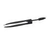 Curved Eyelash Tweezers, Multifunctional Eyebrow Tweezer with Eyebrow Comb Black 2 In 1 Makeup Grooming Tool for Eyebrows Or Facial Hair view 1