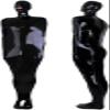 Handmade Black Men's Rubber Latex Catsuit Sleepsack Bodybag Bag with Crotch Zip,D,XS view 2